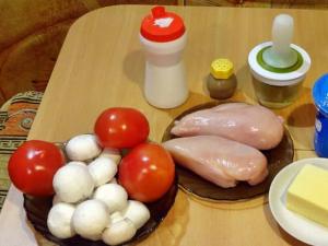 Картофена запеканка с пиле и гъби на фурна рецепта със снимка Вкусна запеканка с гъби, картофи и пиле